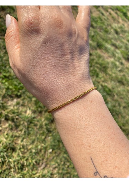 Paslanmaz Çelik Sarı Renk 1 Adet Bileklik fırsatları