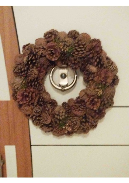 Kapı Büro Masa Vb Doğal Kozalak Çelenk 35 cm fiyatları