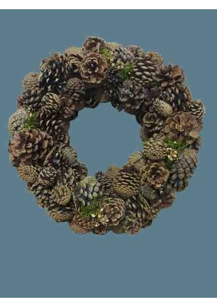 Kapı Büro Masa Vb Doğal Kozalak Çelenk 35 cm