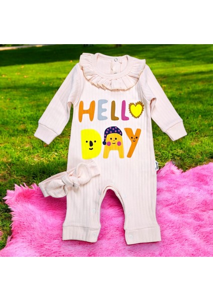 Yakası Fırfırlı Saç Bantlı Kız Çocuk Tulum