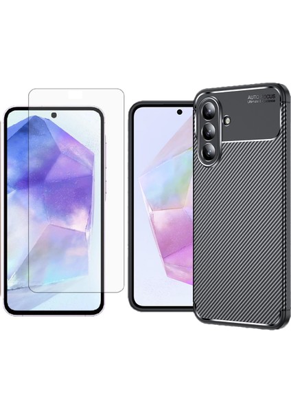 Samsung Galaxy A56 Kılıf Zore Negro Silikon Kapak + Nano Ekran Koruyucu