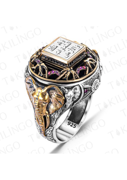 925 Ayar Gümüş Ebabil Model Dualı Erkek Yüzük fiyatları