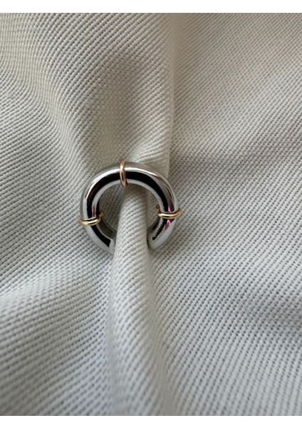 Çift Renkli Halka Earcuff (Kıkırdak Küpesi)