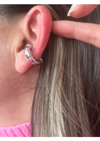 Çift Renkli Halka Earcuff (Kıkırdak Küpesi) modelleri