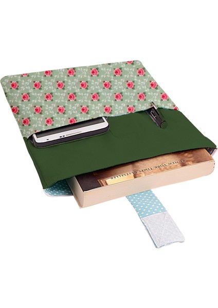 Çiçek Desenli Yıkanabilir Cepli Kitap Kılıfı 20 x 25 cm Çok Amaçlı Çanta Book Cover fiyatları