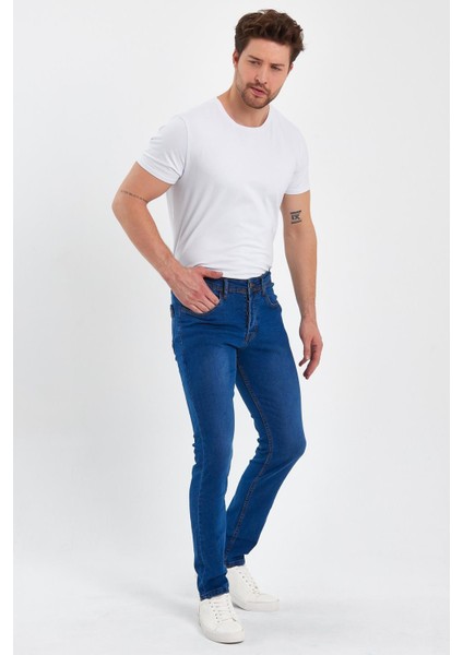 Erkek Taşlamalı Klasik Jeans modelleri