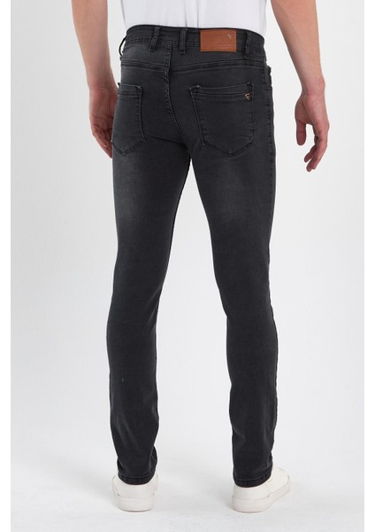 Erkek Taşlamalı Klasik Jeans