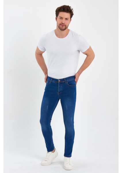 Erkek Düğmeli Taşlı Tırnaklı Skinny Jeans modelleri