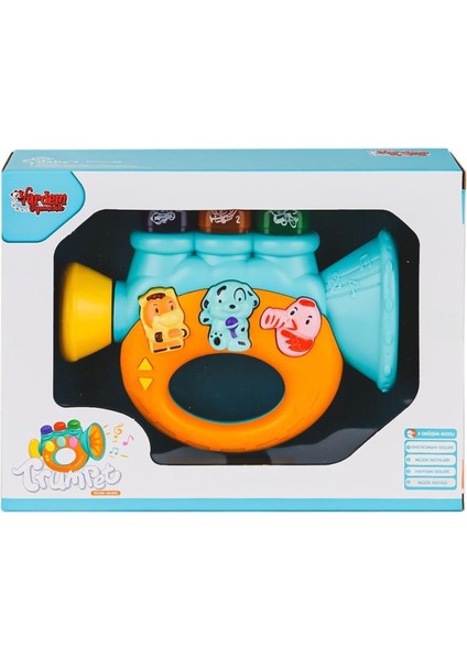 JLG-855-37A Işıklı ve Müzikli Trompet Bebek Pianosu -Vardem Oyuncak