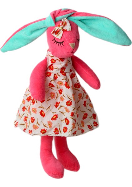 Ithal Kumaş Uzun Kulaklı Renkli Kıyafetli Sevimli Tavşan Peluş Oyuncak Uyku & Oyun Arkadaşı 30 cm. modelleri