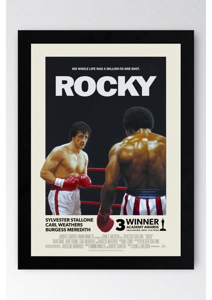 Rocky Çerçeveli Tablo - Rocky Fim Posteri Tablo