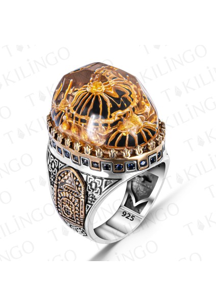 Islam Usta Gök Medrese Model 925 Ayar Gümüş Ravza-I Mutahhara Motifli Erkek Yüzük fiyatları