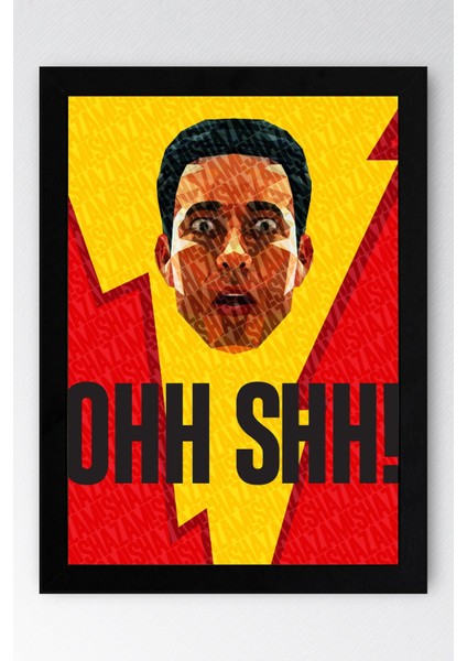 Shazam Çerçeveli Tablo - Shazam Fim Posteri Tablo