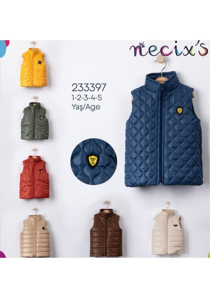 Dik Yaka Fermuarlı Erkek Çocuk Şişme Yelek fiyatları