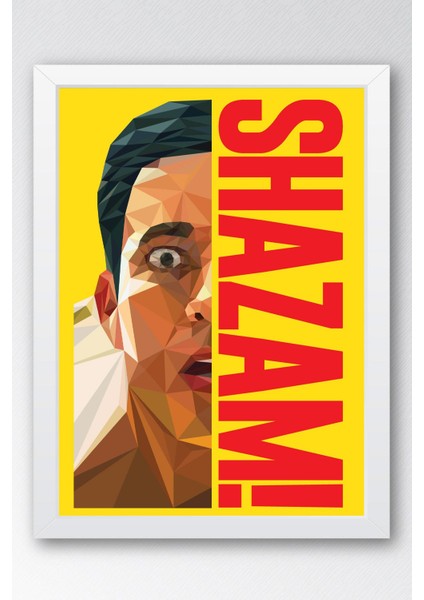 Shazam Çerçeveli Tablo - Shazam Fim Posteri Tablo