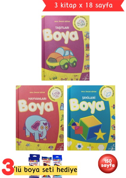 Çocuklar Için Boyama Kitabı Seti - C Set