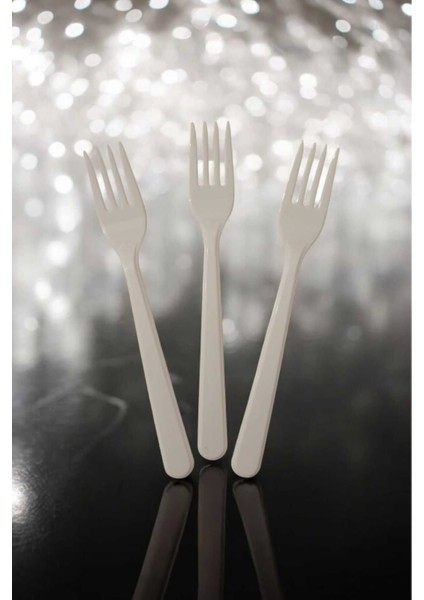 Plastik Çatal Beyaz 25 Adet