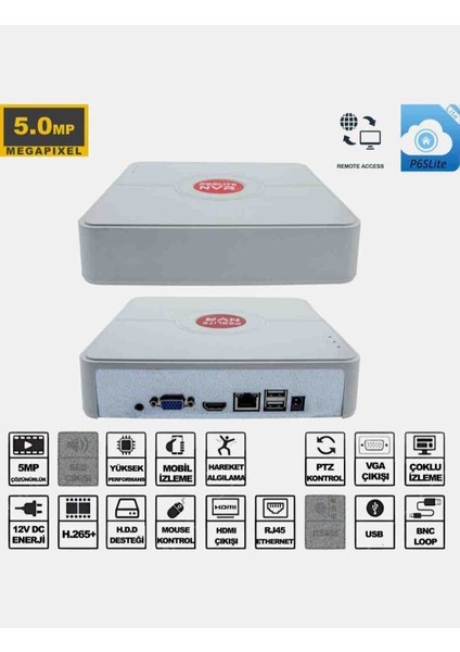 Unywell 16 Kanal Nvr Kayıt Cihazı 5 Mp P6slite mobil izleme