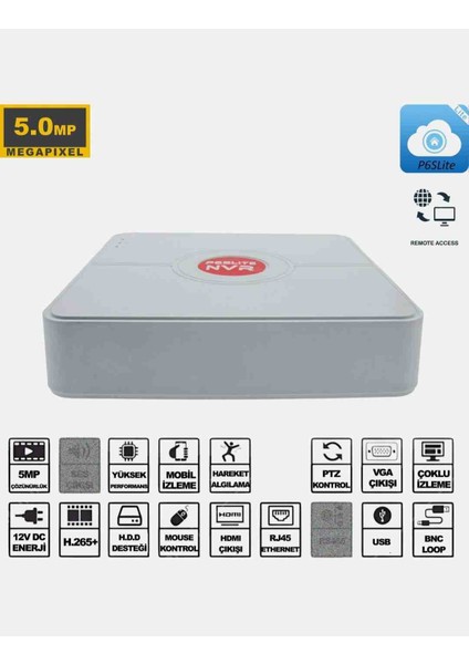 Unywell 16 Kanal Nvr Kayıt Cihazı 5 Mp P6slite mobil izleme