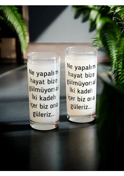 Rakı Bardağı 2'li Cam - Sözlü - Ne Yapalım Hayat Bize Gülmüyorsa!
