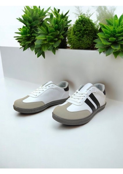 Kadın Erkek Beyaz-Siyah Sneaker Rahat Taban Spor Ayakkabı - Smb fiyatları