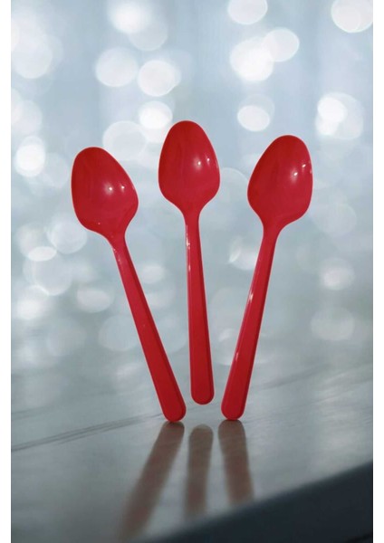 Plastik Kaşık Fuşya 75 Adet