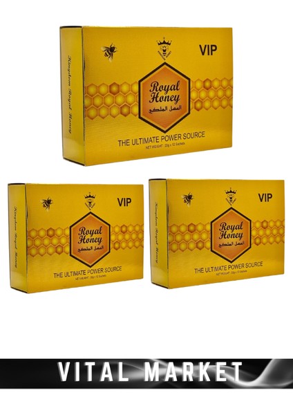 Royal Honey Vip Gold 20 Gramlık x 12 'li 3 Paket