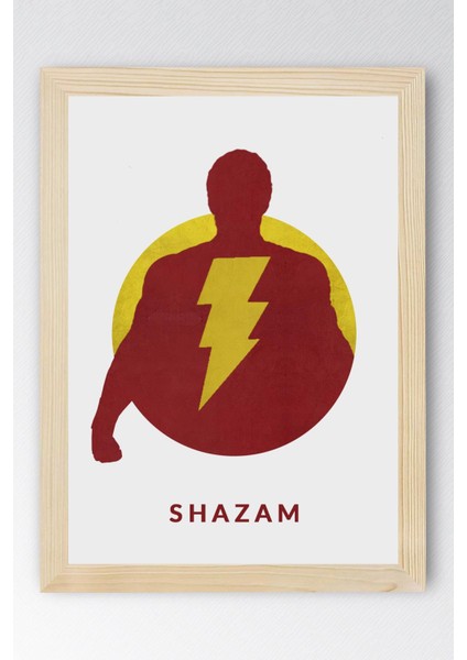 Shazam Çerçeveli Tablo - Shazam Fim Posteri Tablo