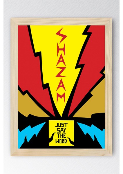 Shazam Çerçeveli Tablo - Shazam Fim Posteri Tablo