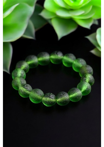 Moldavite Kristal Doğal Taş Bileklik