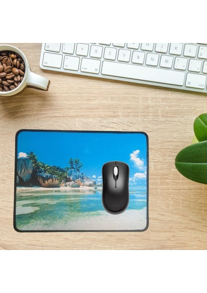 ® 25X32 cm Küçük Boy Mouse Pad Manzara Ada