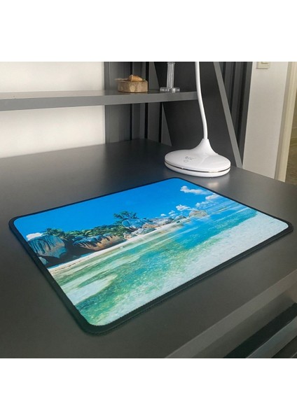 ® 25X32 cm Küçük Boy Mouse Pad Manzara Ada