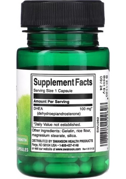 Dhea 100 Mg 60 Kapsül
