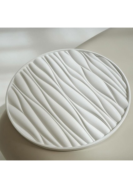 Beyaz Yuvarlak Dekoratif Taş Tepsi Stand fiyatları