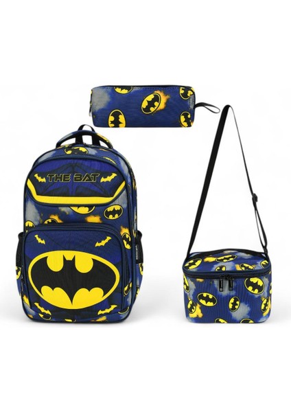 Ilkokul Çantası 2'li Takım >termoslu Beslenme Çantası 42*30 cm Erkek Ilköğretim Çantası