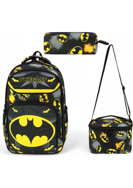 Ilkokul Çantası 2'li Takım >termoslu Beslenme Çantası 42*30 cm Erkek Ilköğretim Çantası