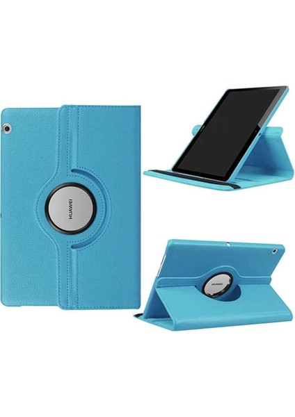 Huawei Mate Pad T10 Uyumlu 360 Rotating Stand Suni Deri Tablet Kılıfı