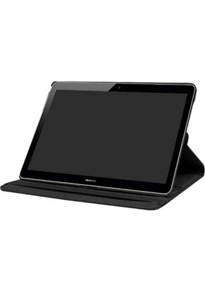 Huawei Mate Pad T10 Uyumlu 360 Rotating Stand Suni Deri Tablet Kılıfı