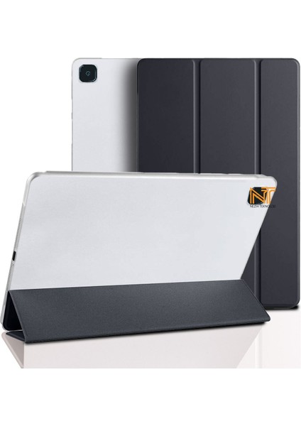 Samsung Galaxy Tab A7 T500 Kılıf Slim Fit Akıllı Kılıf Translucent Back Smart Cover