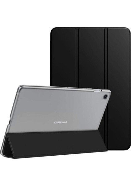 Samsung Galaxy Tab A7 T500 Kılıf Slim Fit Akıllı Kılıf Translucent Back Smart Cover