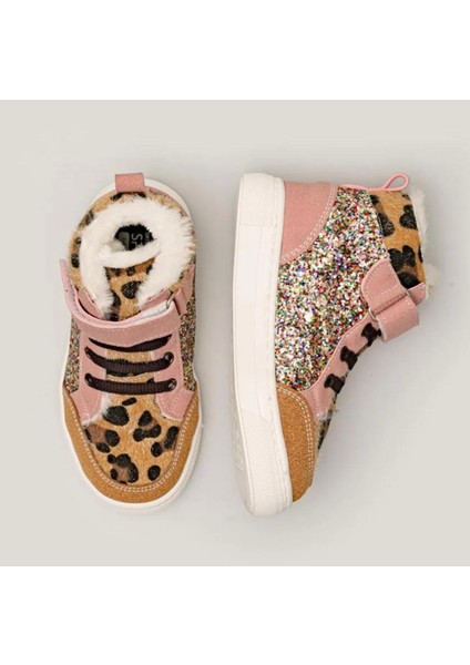 Shine Peluşlu Bot Leopar