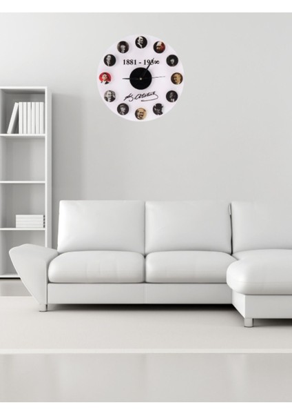 Deepcraft Dekoratif Şeffaf Akrilik Sessiz Akar Duvar Saati Salon,mutfak,ofis,çocuk Odası Saati - At fiyatları