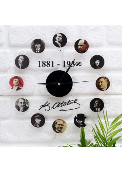 Deepcraft Dekoratif Şeffaf Akrilik Sessiz Akar Duvar Saati Salon,mutfak,ofis,çocuk Odası Saati - At fırsatları