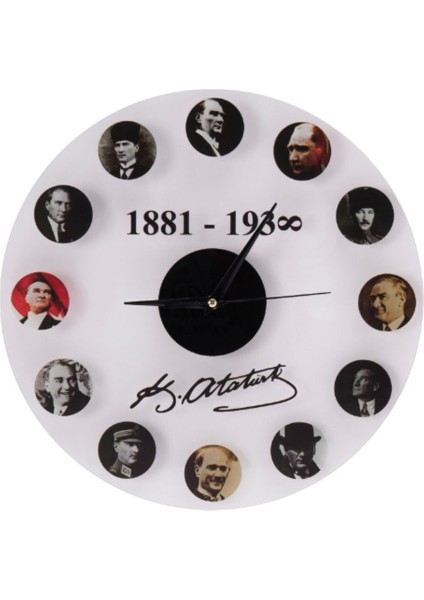 Deepcraft Dekoratif Şeffaf Akrilik Sessiz Akar Duvar Saati Salon,mutfak,ofis,çocuk Odası Saati - At indirimleri