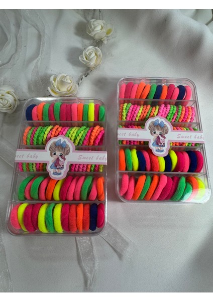 Renkli Çoklu Kız Çocuk Toka Seti Kutulu 1 Adet