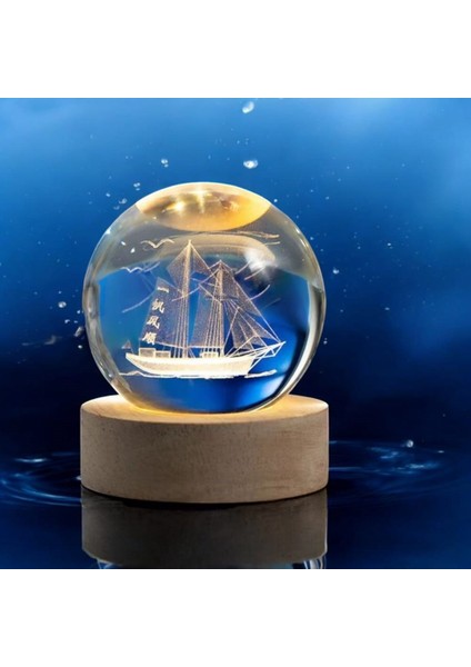 Yelkenli Gemi Tasarım Işıklı Renk Değiştiren Cam Küre fiyatları