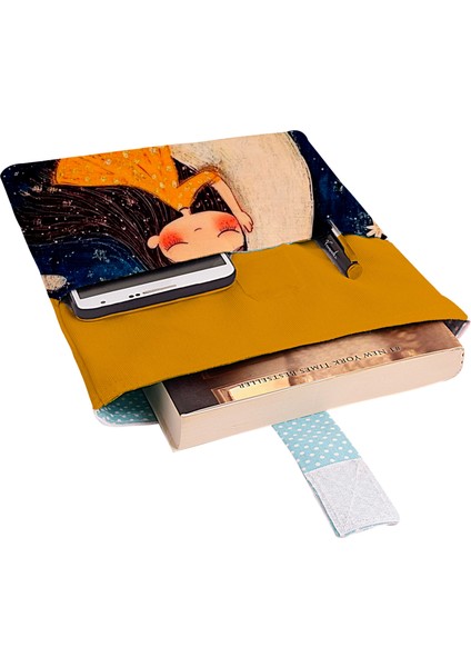 Desenli Yıkanabilir Cepli Kitap Kılıfı 20 x 25 cm Çok Amaçlı Çanta Book Cover fiyatları