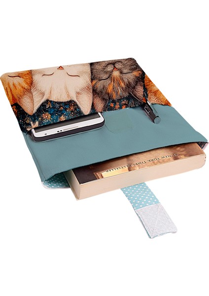Desenli Yıkanabilir Cepli Kitap Kılıfı 20 x 25 cm Çok Amaçlı Çanta Book Cover fiyatları