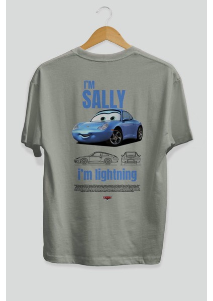 I Am Sally , I Am Lightning Arka Baskılı Oversize T-Shirt Erkek Kadın Unisex Pamuk Bisiklet Yaka Tişort fiyatları