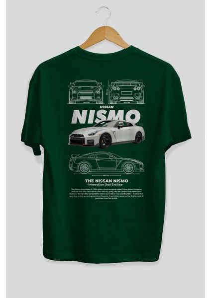 Nıssan Nısmo Arka Baskılı Oversize T-Shirt Erkek Kadın Unisex Pamuk Bisiklet Yaka Tişort fiyatları